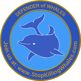 Round logo with dolphin