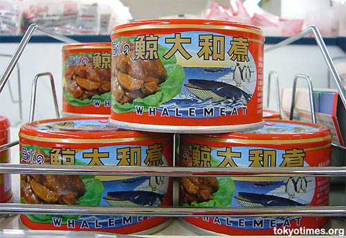 Tin of whale meat